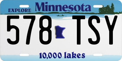 MN license plate 578TSY