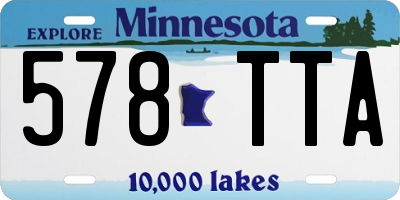 MN license plate 578TTA