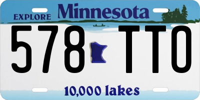 MN license plate 578TTO