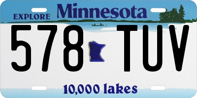 MN license plate 578TUV