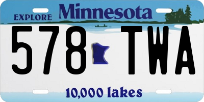 MN license plate 578TWA