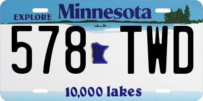 MN license plate 578TWD