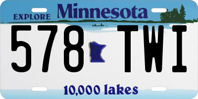 MN license plate 578TWI
