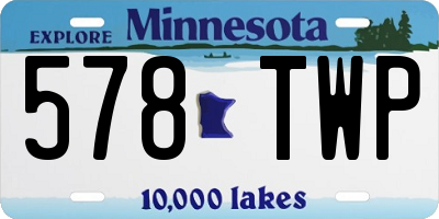 MN license plate 578TWP