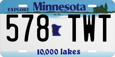 MN license plate 578TWT