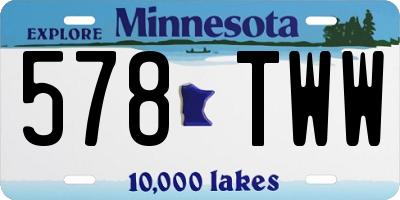MN license plate 578TWW