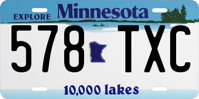 MN license plate 578TXC