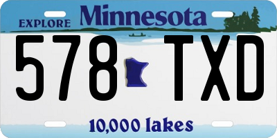 MN license plate 578TXD