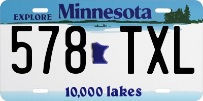 MN license plate 578TXL