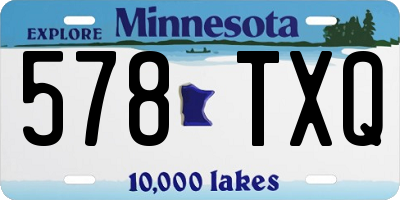 MN license plate 578TXQ