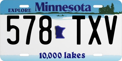 MN license plate 578TXV