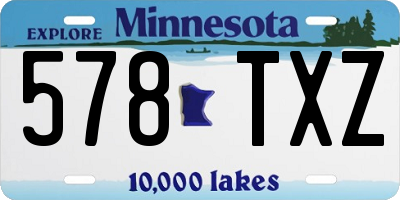 MN license plate 578TXZ