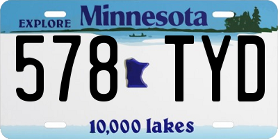 MN license plate 578TYD