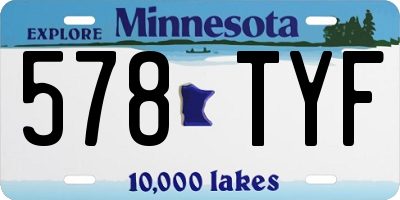 MN license plate 578TYF