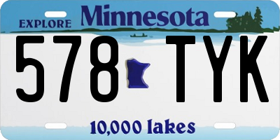 MN license plate 578TYK