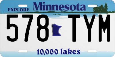 MN license plate 578TYM