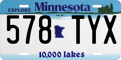 MN license plate 578TYX