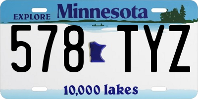 MN license plate 578TYZ