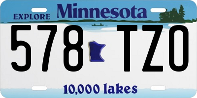 MN license plate 578TZO