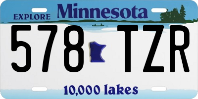MN license plate 578TZR