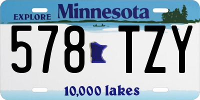 MN license plate 578TZY