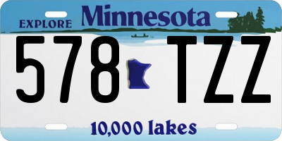 MN license plate 578TZZ