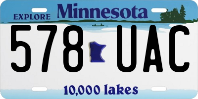 MN license plate 578UAC