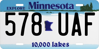 MN license plate 578UAF