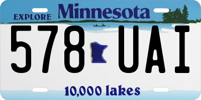 MN license plate 578UAI