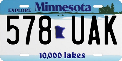 MN license plate 578UAK