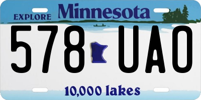 MN license plate 578UAO