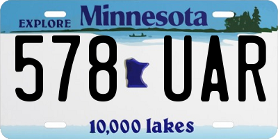 MN license plate 578UAR
