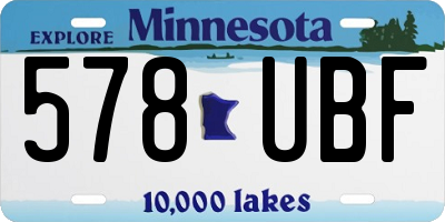 MN license plate 578UBF