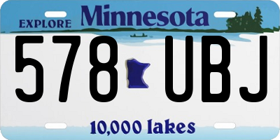 MN license plate 578UBJ