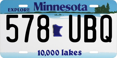 MN license plate 578UBQ