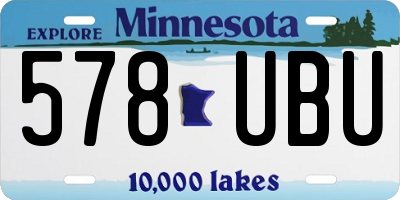 MN license plate 578UBU