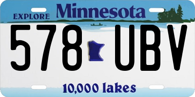 MN license plate 578UBV