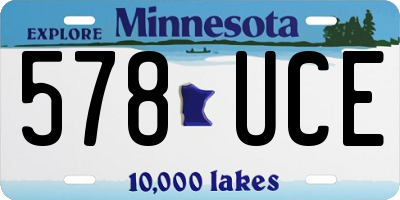 MN license plate 578UCE