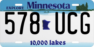 MN license plate 578UCG