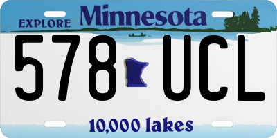 MN license plate 578UCL