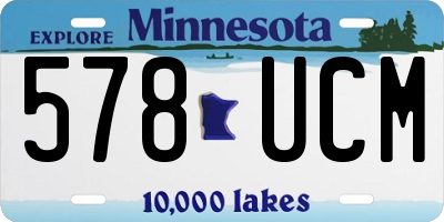 MN license plate 578UCM