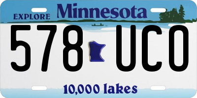 MN license plate 578UCO