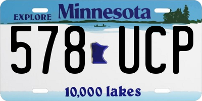 MN license plate 578UCP