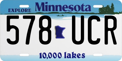 MN license plate 578UCR