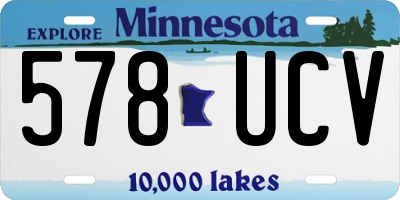 MN license plate 578UCV