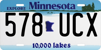 MN license plate 578UCX