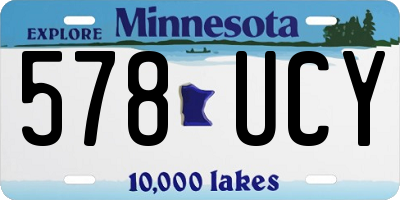 MN license plate 578UCY