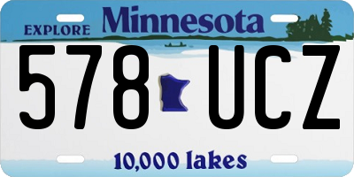 MN license plate 578UCZ