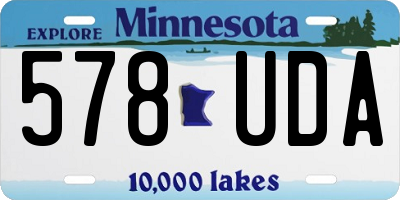 MN license plate 578UDA