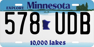 MN license plate 578UDB